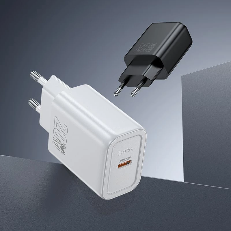 Hoco N60 Gentle yksiporttinen PD20W-laturi (EU) musta