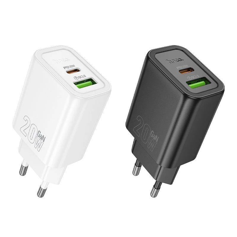 Hoco N61 Gentle PD20W+QC3.0 laturi (EU) musta