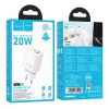 Hoco N61 Gentle PD20W+QC3.0 laturi (EU) valkoinen