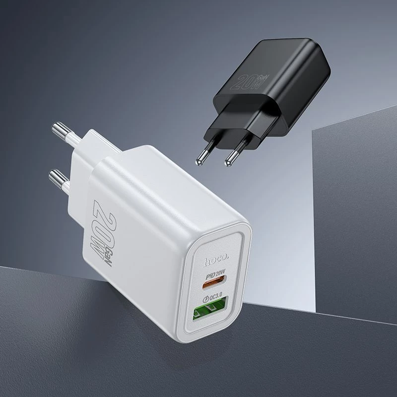 Hoco N61 Gentle PD20W+QC3.0 laturi (EU) valkoinen