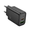 Hoco N63 Gentle PD30W+QC3.0 laturi (EU) musta