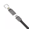 Hoco Universal UCL01 monitoimikaapeli Apple + Micro USB hopea 1,2 m
