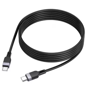 Hoco X109 Energy 60W silikoninen lataus- ja datakaapeli USB-C to USB-C 3 m musta