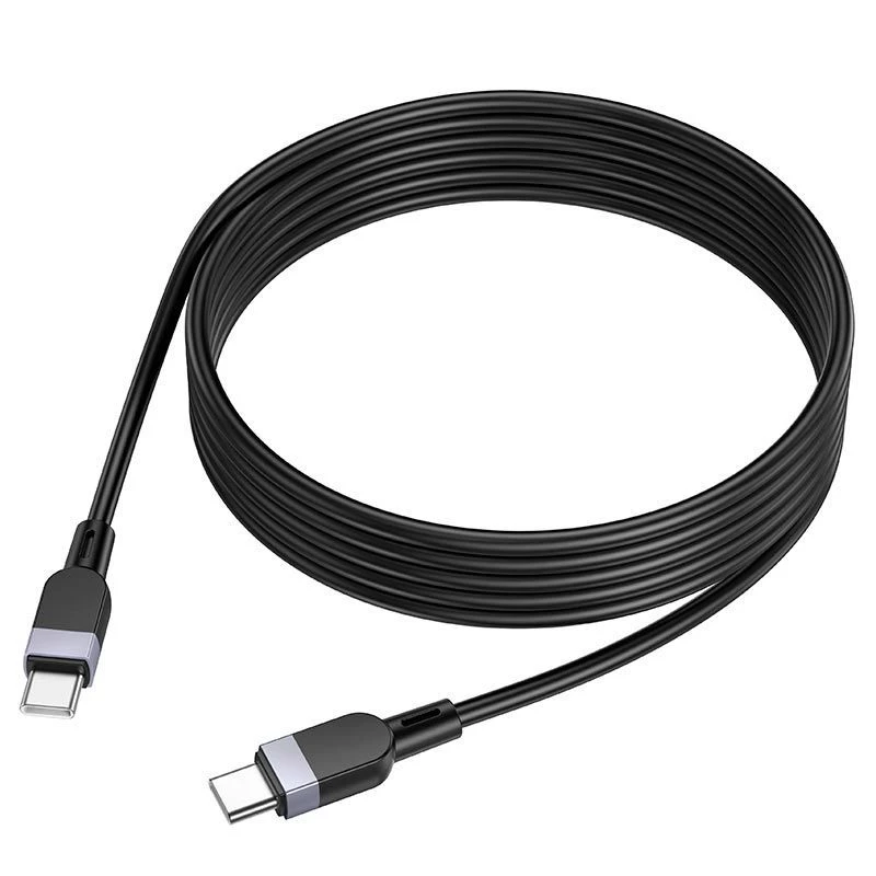 Hoco X109 Energy 60W silikoninen lataus- ja datakaapeli USB-C to USB-C 3 m musta