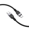 Hoco X109 Energy 60W silikoninen lataus- ja datakaapeli USB-C to USB-C 3 m musta