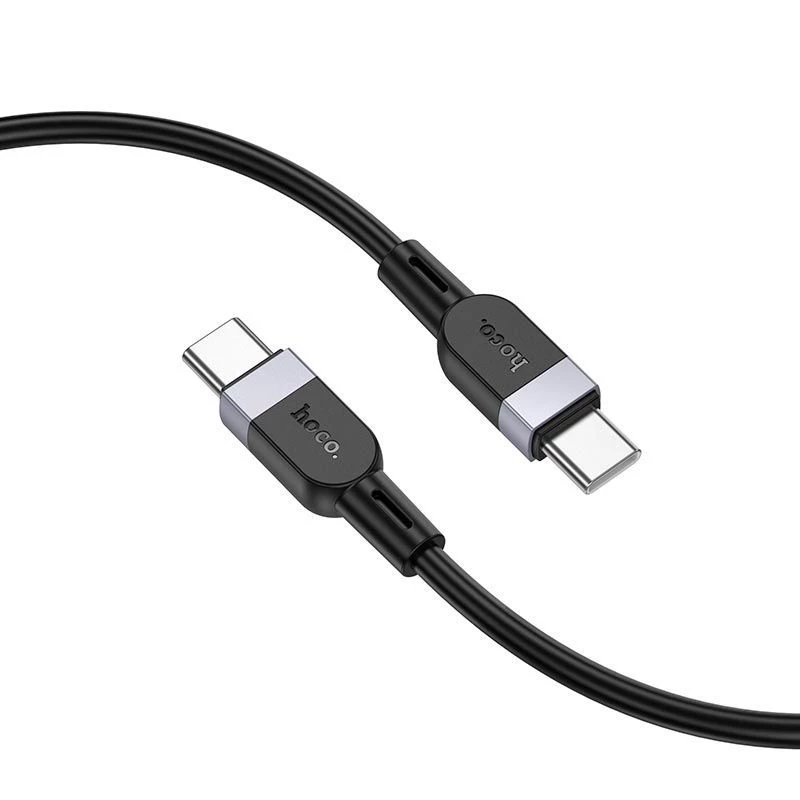 Hoco X109 Energy 60W silikoninen lataus- ja datakaapeli USB-C to USB-C 3 m musta