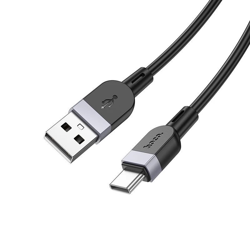 Hoco X109 Energy silikoninen lataus- ja datakaapeli USB-A - USB-C 1 m musta
