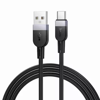 Hoco X109 Energy silikoninen lataus- ja datakaapeli USB-A - USB-C 1 m musta