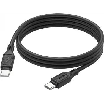 Hoco X90 Cool 60W silikoninen lataus- ja datakaapeli USB-C - USB-C musta