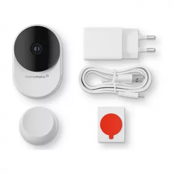 Homematic IP Indoor Camera basic (HmIP-CI-B) – 3 MP Wi-Fi-turvakamera, valkoinen/musta