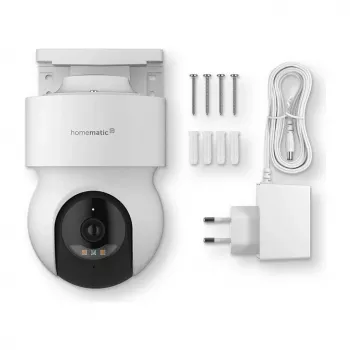 Homematic IP ulkokamera (HmIP-CO) valkoinen, 5MP, WLAN – älykodin valvontakamera