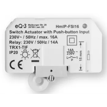 Homematic IP kytkinaktori painikeliitännällä, uppoasennus V2