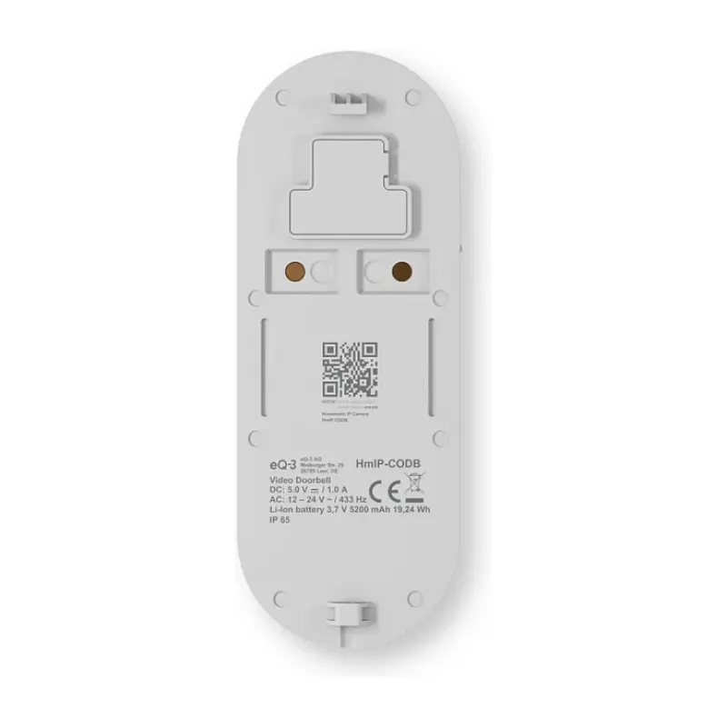 Homematic IP Video Doorbell HmIP-CODB, 3 MP, Wi-Fi, valkoinen