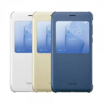 HONOR 8 Smart Cover kulta - flip-kotelo Smart Window -ikkunalla