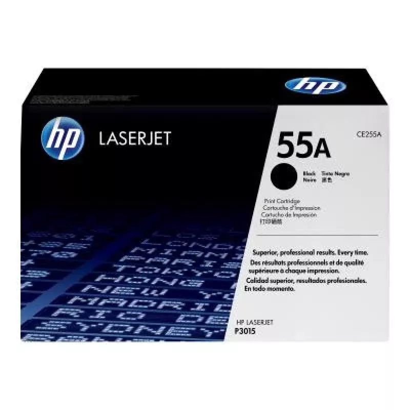 HP 55A alkuperäinen värikasetti, musta (CE255A) - 6 000 sivua