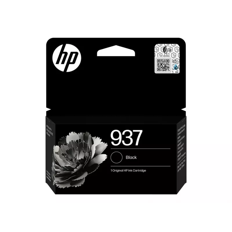 HP 937 musta alkuperäinen mustekasetti (4S6W5NE#30B)
