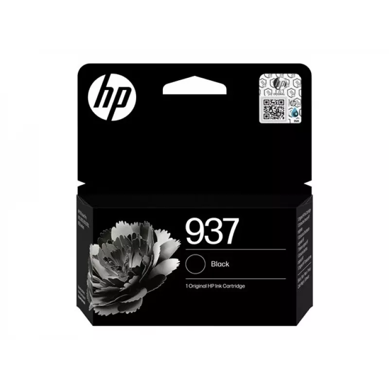 HP 937 musta alkuperäinen mustekasetti (4S6W5NE#30B)