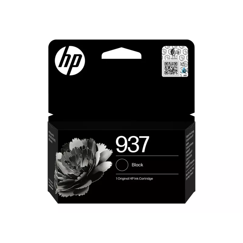 HP 937 musta alkuperäinen mustekasetti (4S6W5NE#30B)