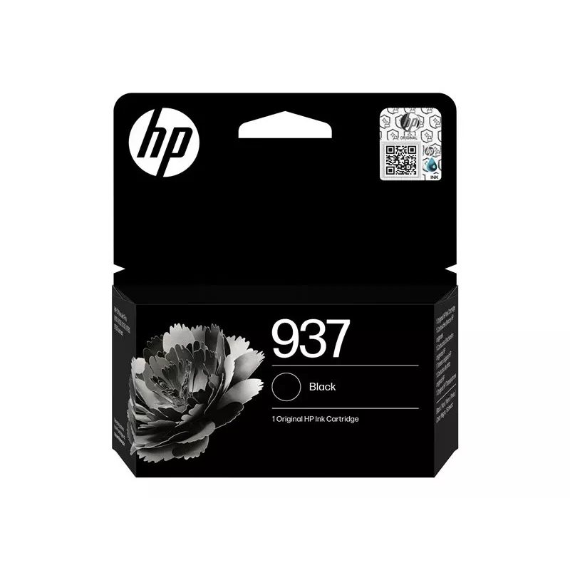 HP 937 musta alkuperäinen mustekasetti (4S6W5NE#30B)