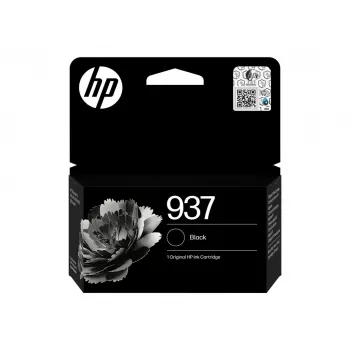 HP 937 musta alkuperäinen mustekasetti – pigmenttipohjainen, vakiokapasiteetti (4S6W5NE#LS3)