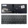 HP EliteBook 840 G5 / 846 G5 / 745 G5 varaosänäppäimistö - hopea, valaistu, US-englantilainen asettelu