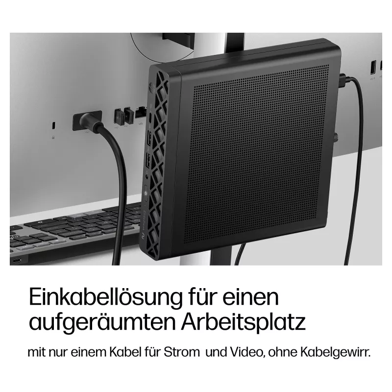 HP EliteDesk 8 Mini G2a Mini-PC, AMD Ryzen AI 5 435, 16GB RAM, 512GB SSD, Windows 11 Pro, musta