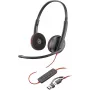 HP Poly Blackwire 3220 stereo USB-C johdollinen kuulokemikrofoni + USB-C/A-sovitin, musta