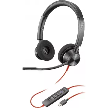 HP Poly Blackwire 3320-M USB-C johdollinen headset varsimikrofonilla, kohinanvaimennus, musta