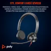 HP Poly Blackwire 3325 stereo Microsoft Teams -sertifioitu USB-C kuuloke +3,5mm liitin +USB-C/A sovitin