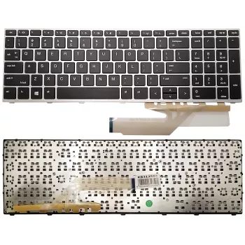 HP ProBook 450 G5, 455 G5, 470 G5 vara-näppäimistö kehyksellä - US-englanninkielinen asettelu