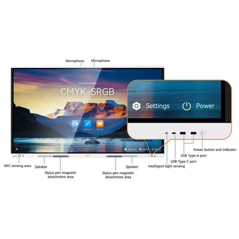 HUAWEI IdeaHub Board 3 Pro IHB2-75PB älykäs yhteistyölaite 75 tuuman infrapunanäyttö Jade White