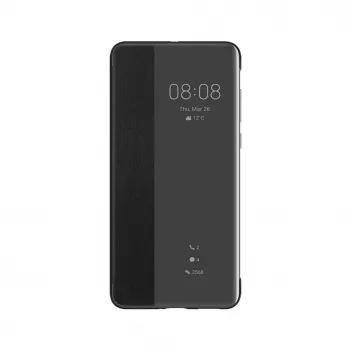 Huawei P40 Smart View flip cover musta