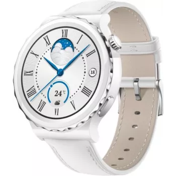 Huawei Watch GT 3 Pro 43mm nahkaranneke valkoinen