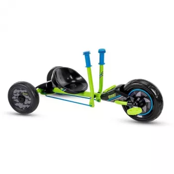 Huffy Green Machine Mini drift-trike lapsille (3-5 vuotta), poljinvetoinen, vihreä/musta, 10 tuuman etupyörä