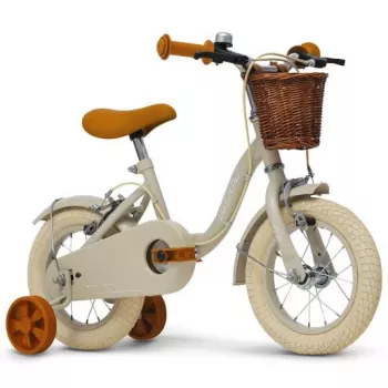 Huffy Vintage 12 tuuman lasten polkupyörä, harmaa korilla ja apupyörillä