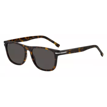 HUGO BOSS BLACK BOSS1626S086 miesten aurinkolasit - musta kehys, harmaat linssit, 55/18/145 mm