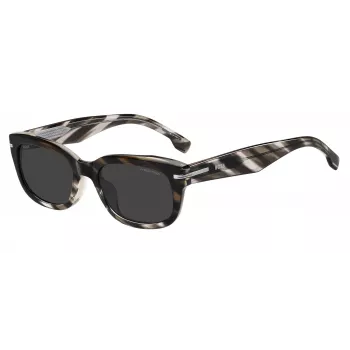 HUGO BOSS BLACK miesten aurinkolasit BOSS1793FSTV7 - musta kehys, harmaat linssit, 53 mm