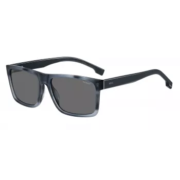 HUGO BOSS BLACK aurinkolasit BOSS1760GS38I miesten kulmikas kehys tummanharmaat linssit 59 mm