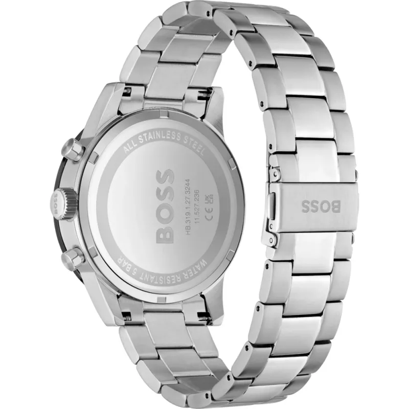 HUGO BOSS miesten Velocity kronografi kello 1513922 44 mm ruostumaton teräs sininen kellotaulu