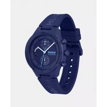 HUGO BOSS Velocity miesten kvartsi-kronografikello 44 mm ruostumaton teräs sininen kellotaulu