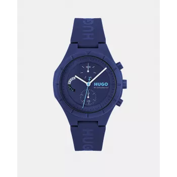 HUGO BOSS Velocity miesten kvartsi-kronografikello 44 mm ruostumaton teräs sininen kellotaulu
