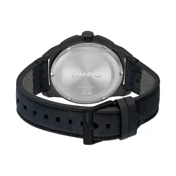 HUGO MAN 1530275 45mm kvartsikronografi kello sininen kellotaulu ruskea nahkaranneke
