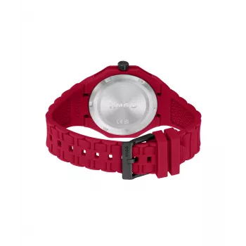 HUGO miesten Velocity kronografi kvartsikello 42 mm ruostumaton teräskotelo musta silikoniranneke 1530328
