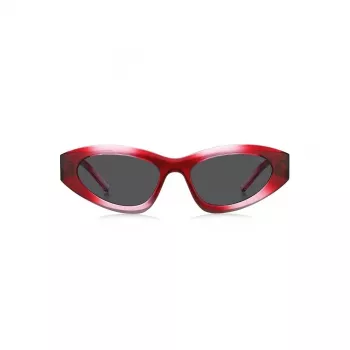 HUGO unisex-aurinkolasit HG-1282-S-C48 suorakaiteen muotoinen kokokehys 52/23/145 mm musta/harmaa UV400