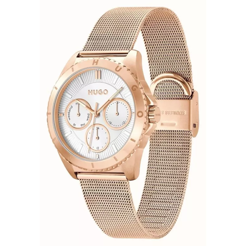 HUGO naisten kello 1540161 36 mm ruostumaton teräs verkko hopea