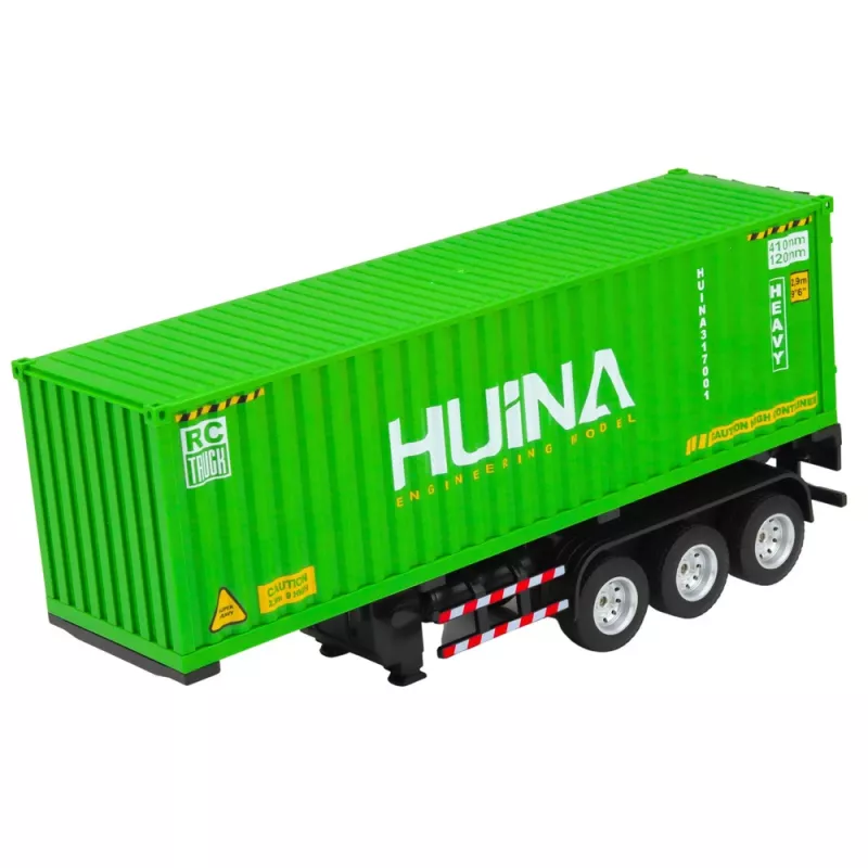 HUINA 1:18 RC kauko-ohjaus kuorma-auto kontilla, valo ja ääni