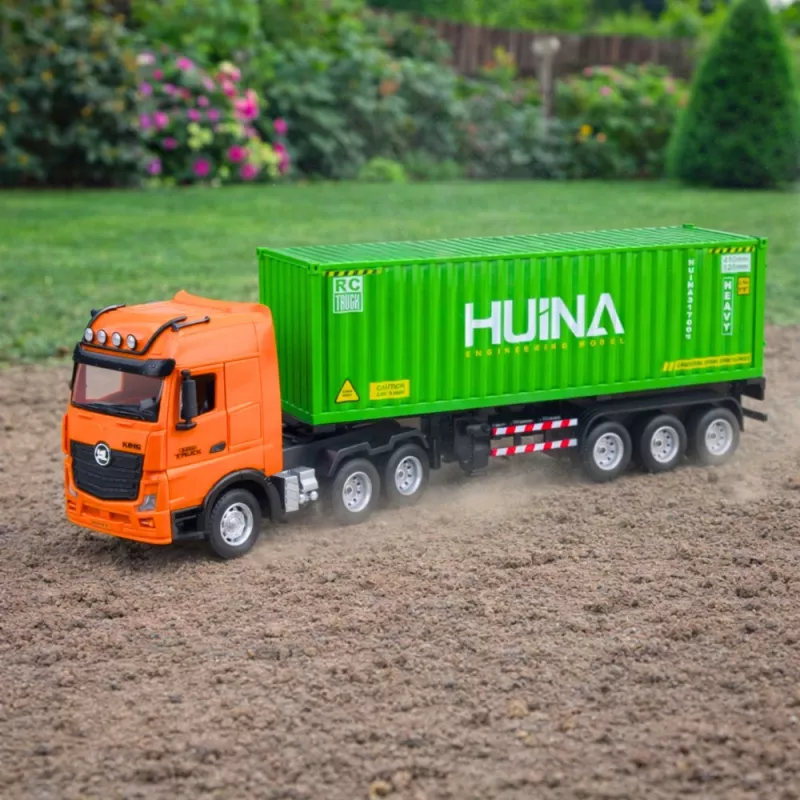 HUINA 1:18 RC kauko-ohjaus kuorma-auto kontilla, valo ja ääni
