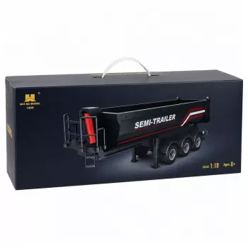 HUINA 32332 RC metallikippiauto puoliperävaunulla mittakaava 1:18 musta