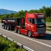 HUINA 32332 RC metallikippiauto puoliperävaunulla mittakaava 1:18 musta