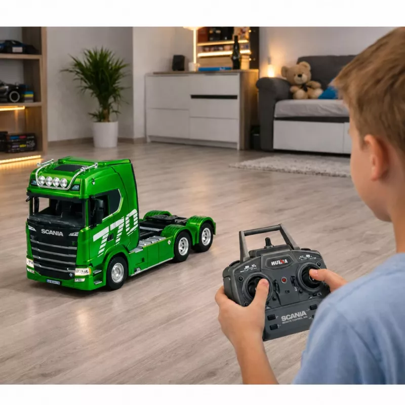Huina Scania Truck kauko-ohjain RC vihreä 1:18